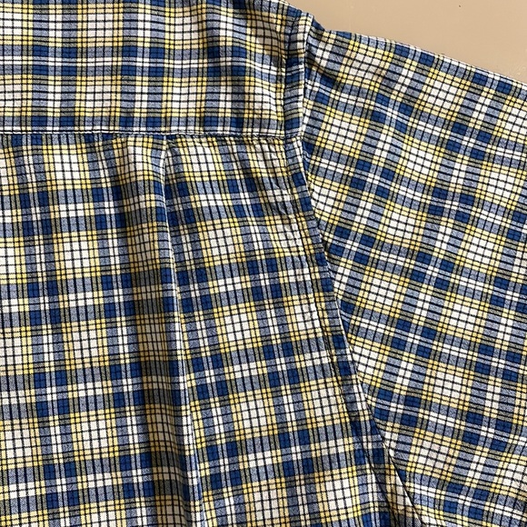 Men Botton Down Short Sleeve Casual Shirt Plaid - Picture 6 of 6